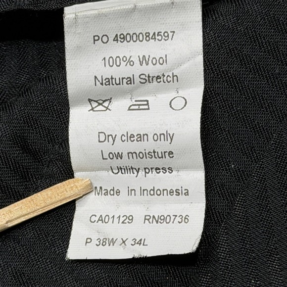 Lauren Ralph Lauren Mens Suit 48L Blazer Navy Blue Windowpane Wool 38x34 Pants - Picture 12 of 16